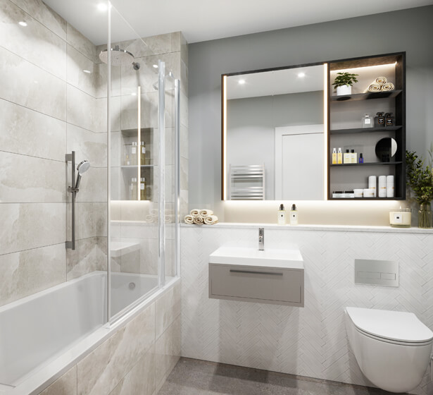 Bathroom in an Apartment at Shiplake Meadows, Henley-on-Thames, Retirement Village