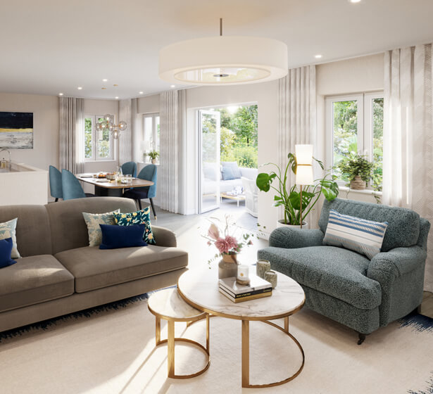 Living Area of a Cottage at Shiplake Meadows, Henley-on-Thames, Retirement Village